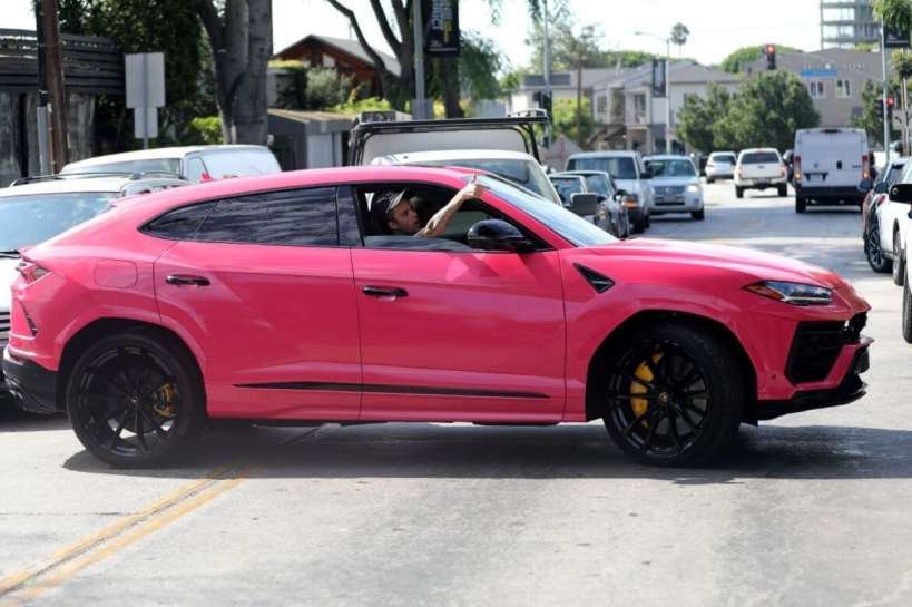 Justin Bieber Adds A Pink Lamborghini Urus To His Garage